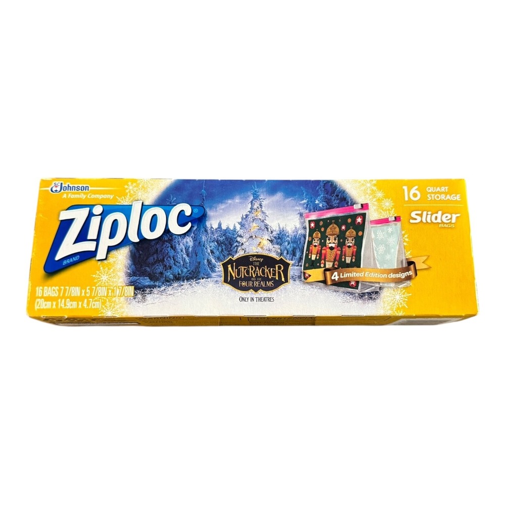 Holiday Ziploc Bags‎ The Nutcracker Quart Slider Bags, 16 count NEW